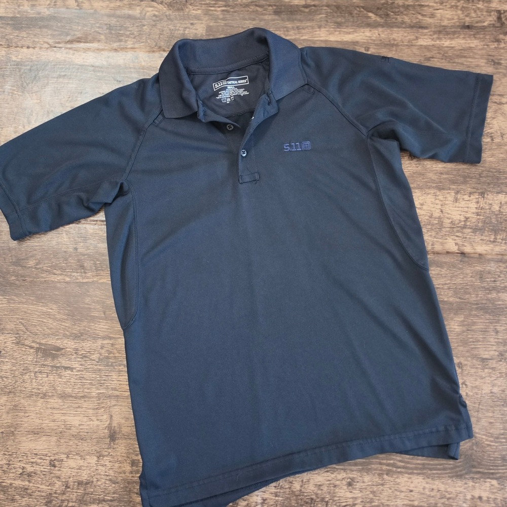 5.11‎ Tactical Polo Shirt Mens Small Black Short Sleeve Performance Wicking